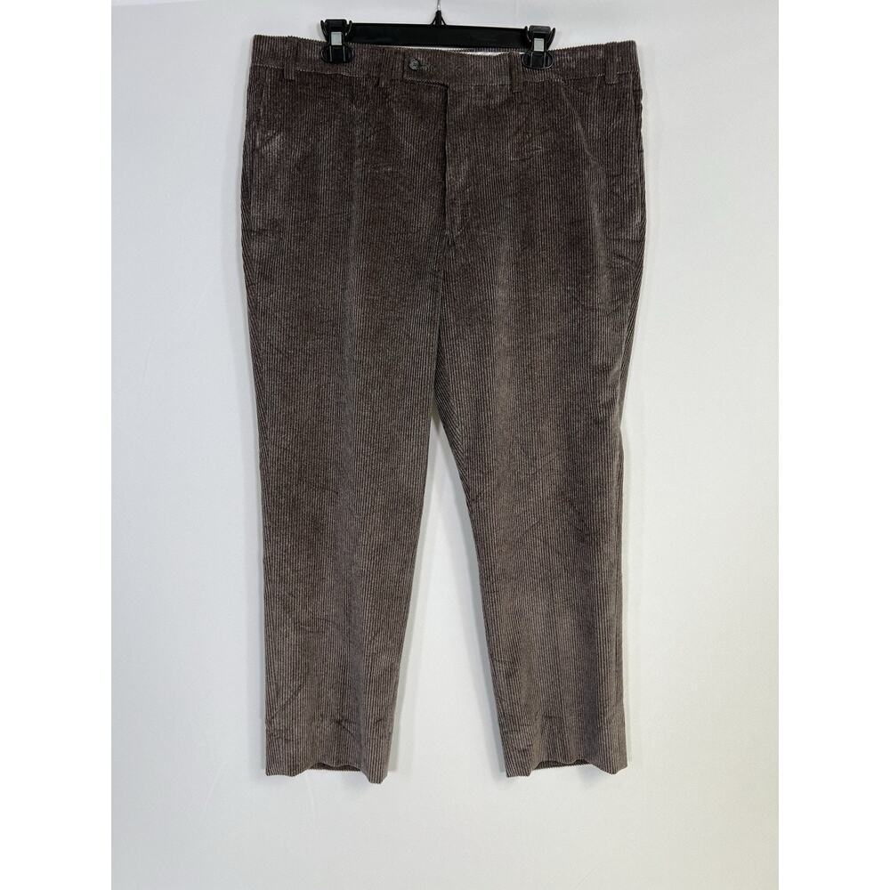 Vtg Saks Fifth Avenue Corduroy Pants Mens Brown Wide Wale Sz 40R Preppy Academia